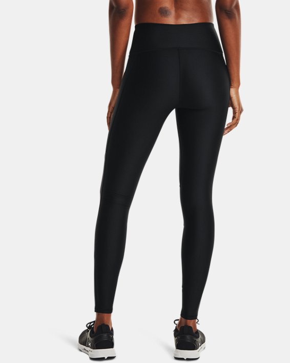 Women's HeatGear® Armour No-Slip Waistband Shine Full-Length Leggings, Black, pdpMainDesktop image number 2